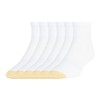 GOLDTOE Men's Tech Ankle Socks, 6-Pairs, White, Large