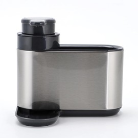 Mayaaran Stainless Steel Soap Dispensing Kitchen sink Organiser, Liquid Soap Dispenser Pump Bottle Kitchen sink caddy Fingerprint-Proof Coating, Sink Tidy Kitchen Sink Organizer