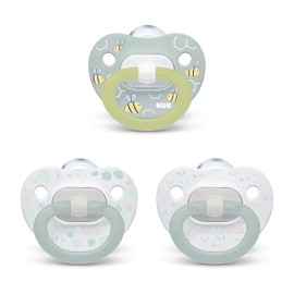 NUK Orthodontic Pacifier Value Pack, Boy, 0-6 Months (Pack of 3)