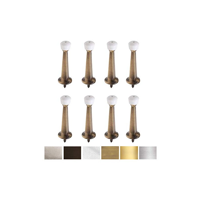 Liberty Premium Door Stoppers Metal Solid Rigid Door Stop Brushed