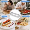 Pilikoll 10 Pcs Oval Perforated Tart Ring Set for DIY