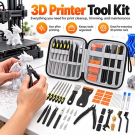 3D Printer Tool Kit for Print Cleanup and Maintenance – 36-Piece Set with Storage Case for Home Workshops
