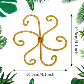 Monstera Plant Support, Set of 6 Iron Plant Stem Supports Holder Stabilizer for Indoor & Outdoor Growing Climbing Plant Care (Spiral-Shaped)