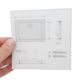 Premium Inspection Flap 15 x 20 cm with Square Lock Sheet Steel White 4-Edge Lock Inspection Door Service Flap Bath Inspection Door (15 x 20)
