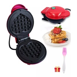Total Supplier Mini Wafleras Eléctrica Para Gofres En Forma De Corazón, Red