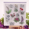 Abchoice Little Flowers Clear Stamps - Reusable Stamp for DIY