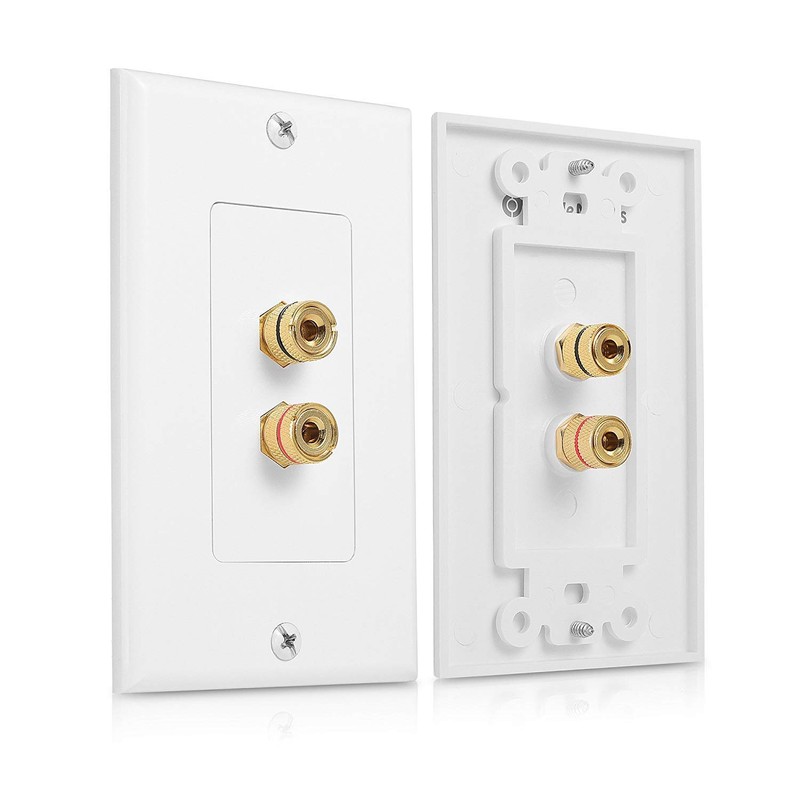 Tuperoymse 2 Posts Speaker Wall Plate Home Theater Wall Plate