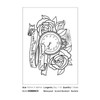 kobench Cool Temporary Tattoos,Clock Roses - K186 Design,Waterproof,Easy-to-Apply,Long Lasting 1-2