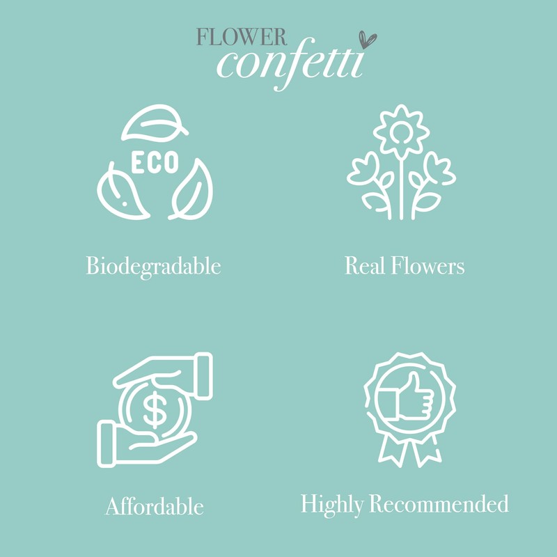 100 Percent Natural Biodegradable Flower Confetti - Available in 1