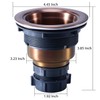 KONE 3/1-2 Inch Sink Drain Assembly Antique Copper Kitchen Sink