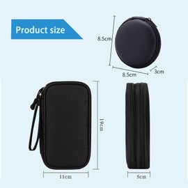 SSKHE 2PCS Cable Organiser Bag,Double-Layer Electronics Accessories Bag Organiser,Universal Carry Travel Gadget Bag,Electronics Accessories Organiser Bag,Waterproof Cable Organiser Bag