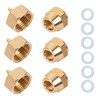 Hourleey Garden Hose Adapter, Brass Standard 3/4" Female Thread to