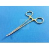 HTI AUTOCLAVABLE GOLD HANDLE PASSIVATED MOSQUITO HEMOSTAT LOCKING FORCEPS 5"