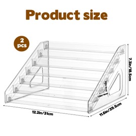 Zoketriton 2 Pack 7 Tier Cookie Display Stand Clear Acrylic Tiered Tiered Dessert Stand for Bakers Vendors Parties Craft Fairs Market Booths Cookie Display Stand for Cupcakes Dessert Display