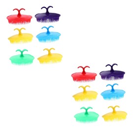 FRCOLOR 24pcs Lightweight Scalp Scrubbers Portable Hair Cleaning Combs for Exfoliating and Massaging All Hair Types Gentle Design for Men Women Boys and Girls and Pets
