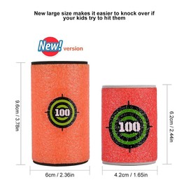 EVA Foam Soft Bullet Targets Can Sponge Refill Bullet Shoot Dart Series for Nerf N-Strike Elite Series Blasters Toy Gun and Target Games, 12 Pcs