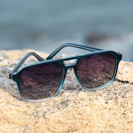 Dollger Retro Polarized Aviator Sunglasses for Men Women Vintage 70s 80s Square Flat Pilot Shades Driving Fishing UV400 Protection