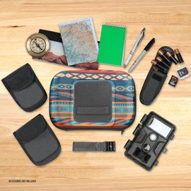 USA Gear Trail Camera Case - Hard Shell Case for Trail Cameras Compatible with GardePro A3, Moultrie, Bushnell, and More Trail Cameras - Hunting Accessories, Water Resistant Exterior - Southwest