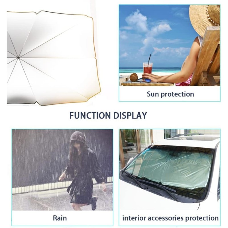 Parasol plegable para parabrisas Kwak's S 65x125cm - Protección UV