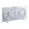 Pelonis 9" Small White 3 Speed Adjustable Thermostat Indoor Tabletop Twin Window Fan