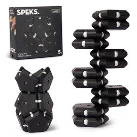 Speks Geode Pentagons Magnetic Fidget Toy for Adults & Teens 14+ | Sensory Gadget for Stress Relief, Office Desk Toy Present, Christmas Gift, Holiday Stocking Stuffer | Snake Eyes, 12-Piece Set