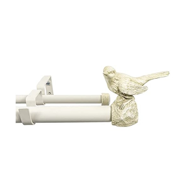 MERIVILLE 1-Inch Diameter Telescoping Double Window Curtain Rod, Renaissance Country
