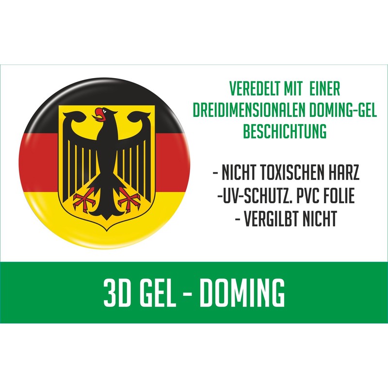 DDR Doming Sticker 6 Pieces – Car Motorcycle Biker Flag
