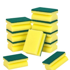 20 Pack Kitchen Sponges, Heavy Duty Sponge Scourers for Dishes, Non-Scratch Design, Multi-Use Cleaning Sponges for Pots, Pans, Outdoor Grill and Bathroom Surfaces, 10x7x4.5cm