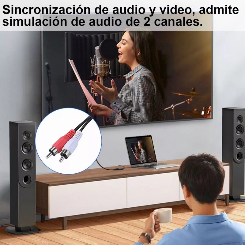 Gomia Hdmi Un Convertidor De Rca, Hdmi Av Compuesto Un