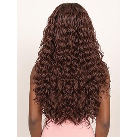 Janet Collection melt HD 360 HUMAN HAIR BLEND PRIME UNIMIX Hand-Tied 13X6 Frontal Baby Hair Transparent Lace GLUELESS HITA WIG With SOFT YAKY TEXTURE (COLOR #DR SUGAR)