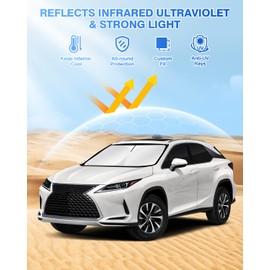 Canvcle Sunshades for 2016-2022 Lexus RX Accessories Windshield Sun Shade Side Rear Window Shade Cover Sun Visor Shield Privacy Protection for Camping Keep Vehicle Cool Black 6PCS