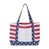 OAD Americana Boater Tote One Size Red/ White/ Blue