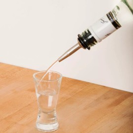 Update (ONE DOZEN) CHROME TAPERED LIQUOR POURER HEAVY DUTY METAL #285-50