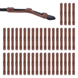 PATIKIL Glasses Temple End Tips 20 Pair Eyeglass Arms Legs Ear Sock Anti Slip Tube Sleeve Sunglasses Replacement for Men Women, Brown