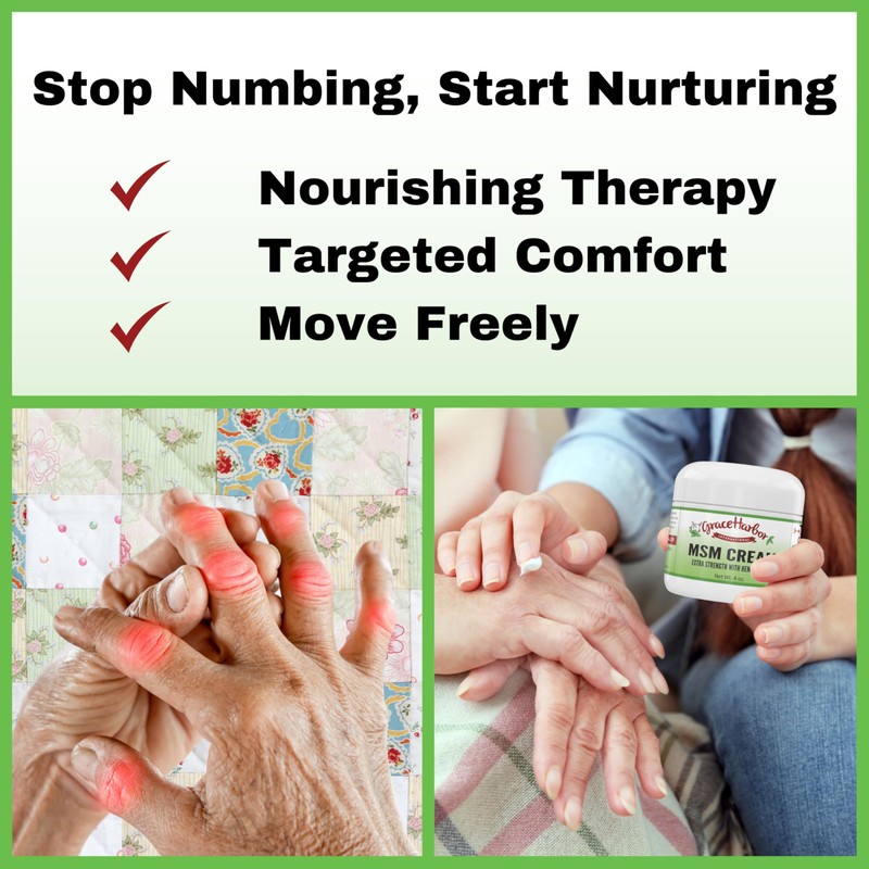 Grace Harbor MSM Cream – Original – Daily Skin, Muscle