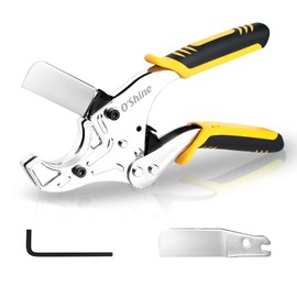 O’Shine PVC Pipe Cutter, Cuts Up To 1-5/8“, Heavy Duty Ratchet PVC PEX Pipe Cutter Tool, Conduit Plastic Hose PEX PVC PPR Plumbing Pipe Cutters, An Extra Blade & Hex Key Included