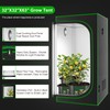 MELONFARM 32"x32"x63'' Grow Tent, High Reflective 600D Diamond Mylar Canvas
