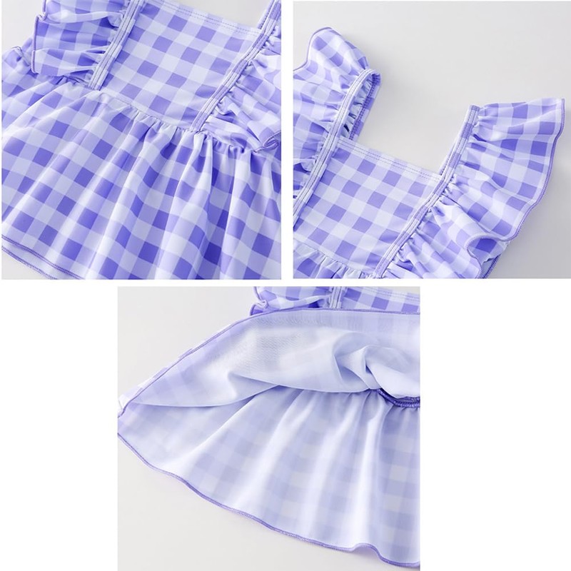 [AILITI] キッズ 水着 女の子 セパレート 3点セット 子供用水着 ノースリーブトップス ショートパンツ フリル