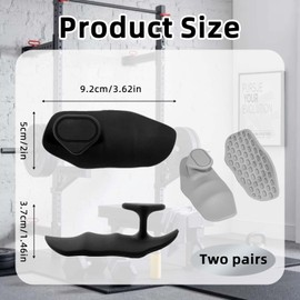 Gym Grips 2-Pair Non-Slip Ergonomic Fitness Grips with Carrying Cases, Black and Grey, for Enhanced Grip and Palm Protection, Ideal for Weightlifting, Powerlifting, Deadlifts, Pull-Ups, Dumb