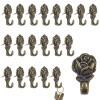 Rddconkit Push Pin Hangers, 20 Pcs Zinc Alloy Rose Pin