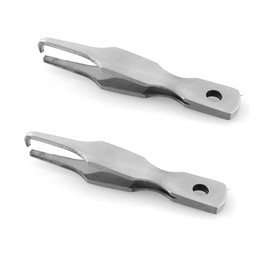 ZYAMY 2PCS Silver Double Ring Open Fishing Pliers Stainless Steel Lure Clips Pliers Lure Swivel Opener External Fishing Tackle Tool Accessories