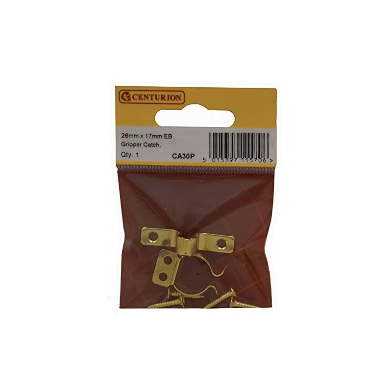 Gripper Catch, 26mm x 17mm, Brassed