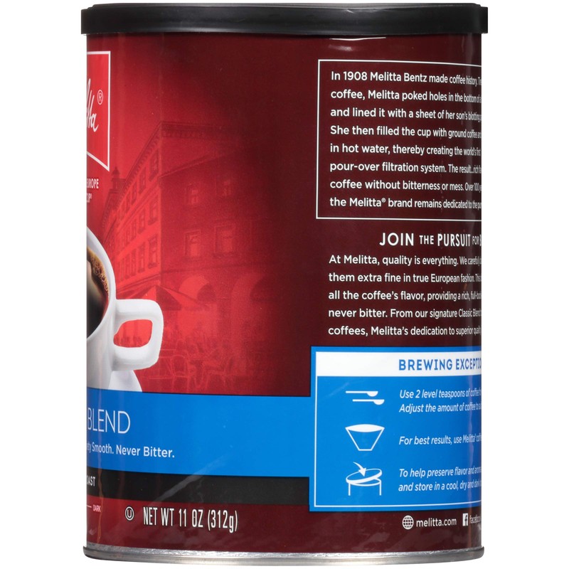 Melitta Classic Blend Coffee, Medium Roast, Extra Fine Grind, 11