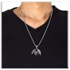 Xusamss Punk Titanium Steel Wing Dragon Pendant Necklace with 24inches