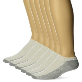 Fruit of the Loom Men's 3 Pair Half Cushion No Show Sock Sockshosiery, -white/Wht, Shoe size 6-12