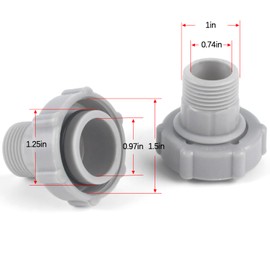2 Pack Pool Drain Fitting Connects 1.5 Inch ID to Bottom of Pool, 3/4 Inch Female Thread Connect to Garden Hose, Compatible with Coleman P6 Series P6-A1420 D1420 H1420 D1420ASS16 F4D019B-03B