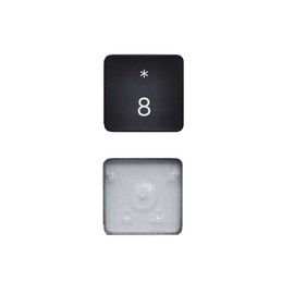 Replacement Individual Number 8 Key Cap and Hinges are Applicable for MacBook Pro/Air A2141 A2251 A2289 A2179 A2337 A2338 A2442 A2485 A2779 A2780 A2941 A2918 A2992 A2681 A2941 2019-2023 Year