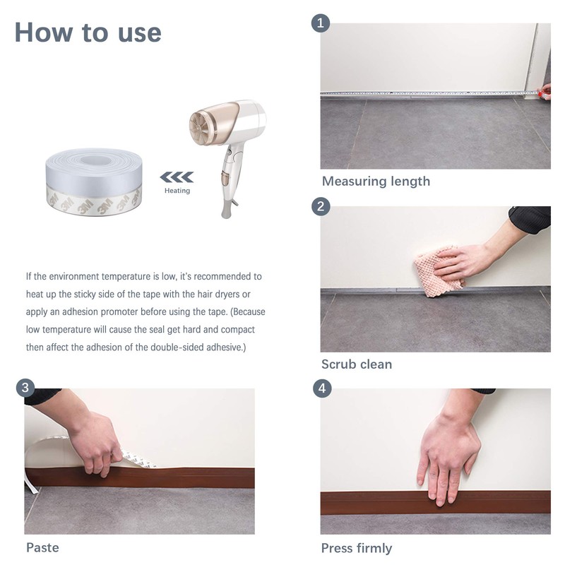 TAROSE Weather Stripping, Silicone Door Seal Strip Door, Window, 16