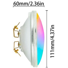 PAR36 LED Landscape Bulb 9W RGB LED Flood Light Bulb G53 Base Tractor Light PAR36 Color Changing Bulb with Remoter for Landscape Lighting Under Pool Lights Off-Road Vehicles AC/DC 12V Pack of 1