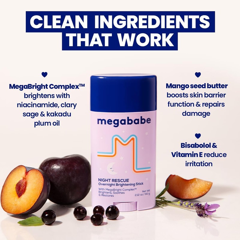 Megababe- Rescate nocturno Iluminador y calmante 2,12 oz